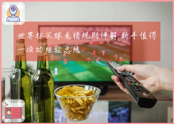 世界杯买球竞猜规则详解 新手值得一读的经验总结